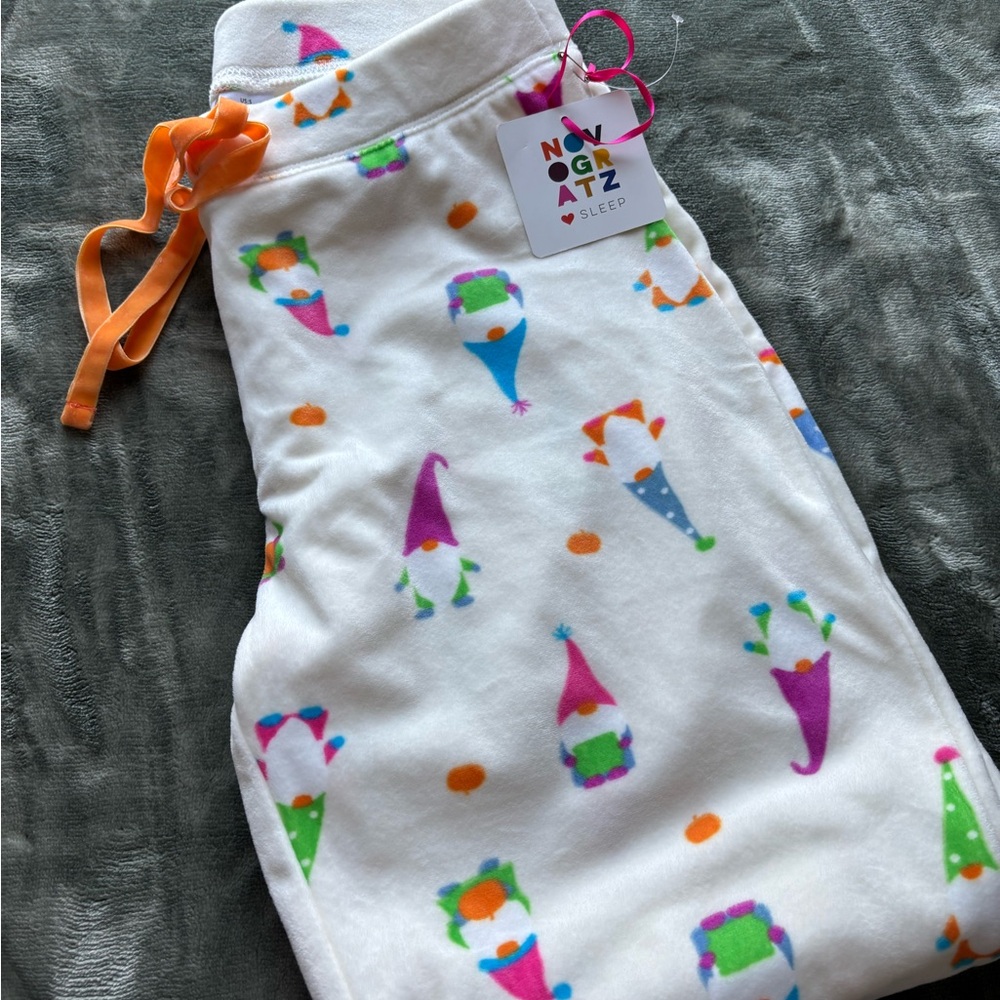 Colorful Gnome Print Pajama Pants